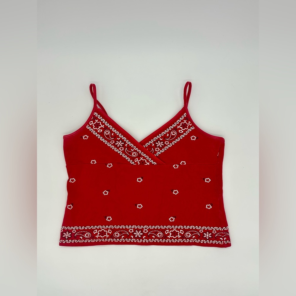 Y2K Energie Handkerchief Spaghetti Strap Cropped Tank Top